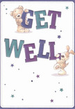 Brimming with cheerful optimism, this get well card radiates warmth and sincere caring-the kind of heartfelt energy so often felt in the heart of Petts Wood. Sprightly illustrations of a teddy bear and a bouncing puppy leap forward, each joyfully balancing the oversized, colourful letters of 'Get Well.' Indigo and teal create a vibrant contrast against the soft, creamy background, mirroring the inviting brightness of local flower stalls along Station Square. Playful stars in varying shades of blue and violet are scattered across the scene, twinkling with a hopefulness that feels both magical and comforting. The card's texture-softly illustrated fur and velvety puppy ears-invites thoughts of a real embrace, or the comfort of flowers gathered just for you. More than a simple message, this card conveys an emotional salve, expertly designed to lift the spirits of someone in recovery. When given alongside a bouquet from a Petts Wood florist, it becomes a gentle gesture of kindness and care-a testament to the close bonds and nurturing tradition of the Petts Wood community.